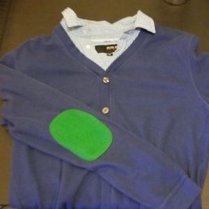 BLUE GURU mens sweater with button down attached